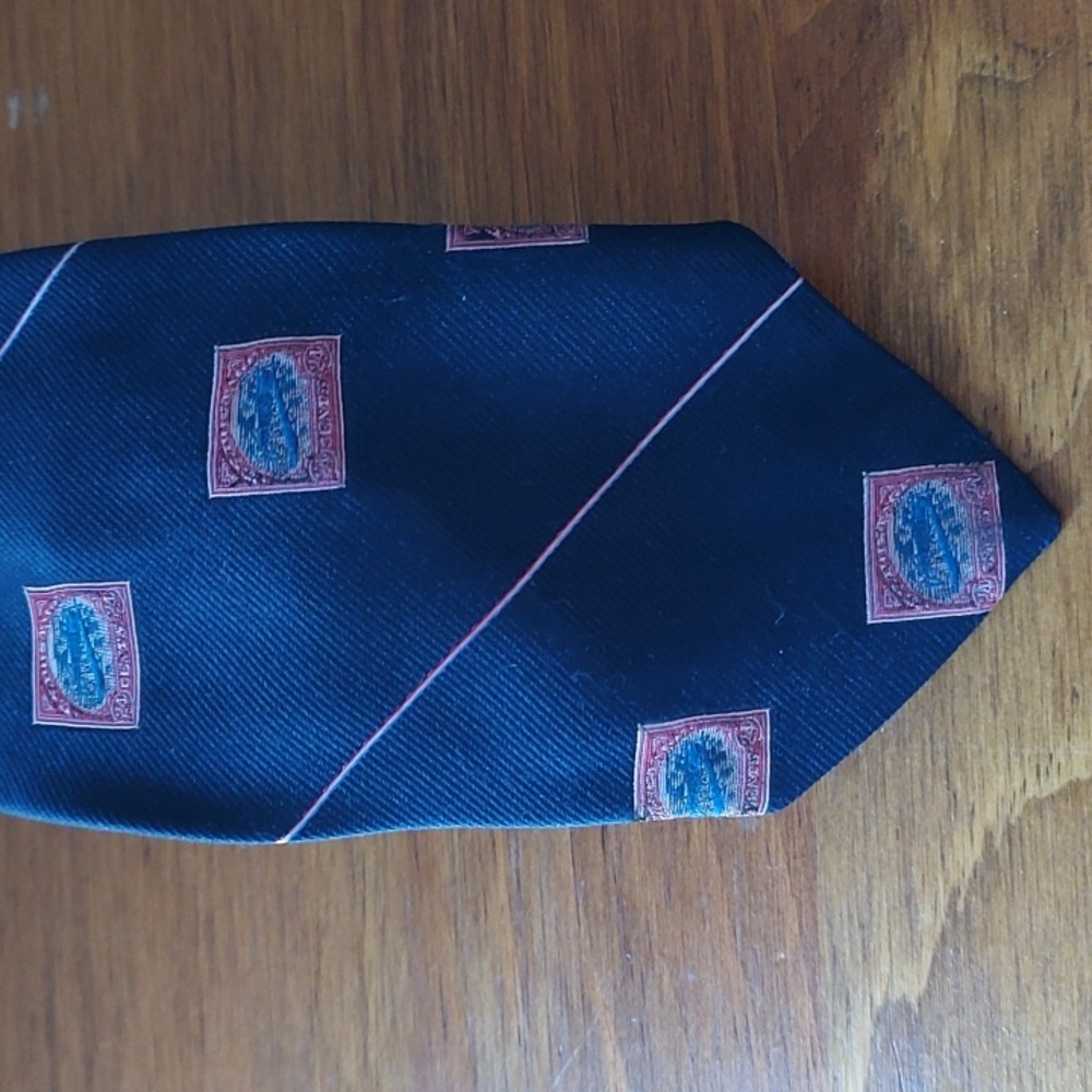 Rare Airmail Inverted Stamp Tie. Philatelist. Stamps Postal